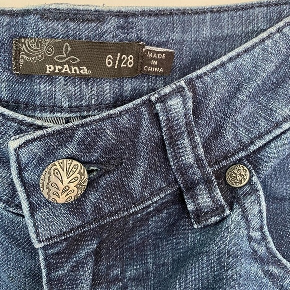 prana Stretch Jean Shorts Womens Size 6 Good Condition - Picture 4 of 6